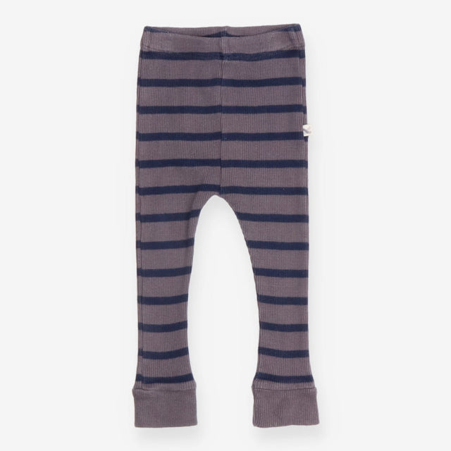 Leggings Ribbed Grey and Navy Stripe