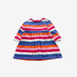 Bold stripe jersey pocket baby dress