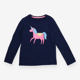Navy Unicorn Long Sleeve