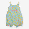 Romper smocked blue spot lemons