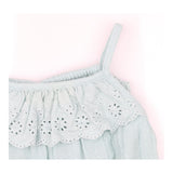 Waffle Rompers Light Teal and Peach 2-Packs