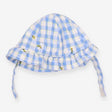Blue gingham bee hat