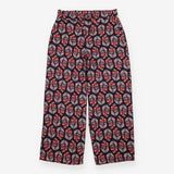 M&S Collection Navy Red Floral Paisley Print Draws