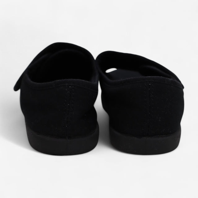 Plimsolls Black with Velcro Strap