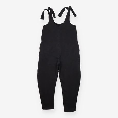 Jumpsuit Black Heavyweight Organic Cotton Tie Shou