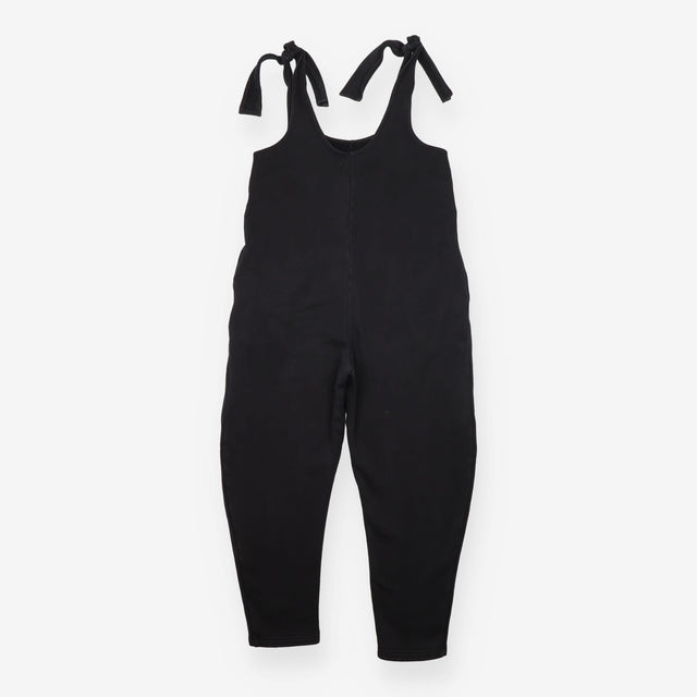 Jumpsuit Black Heavyweight Organic Cotton Tie Shou