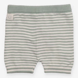 Green Striped Knit Shorts