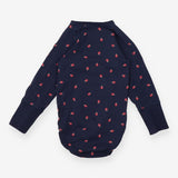 Navy bodysuit with toadstool