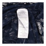 Tunic Top Navy Leaf Print Cotton Modal