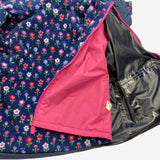 Navy Floral Fleece Lined Jacket