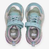 Velcro Trainer tidal Shell Leather and Light Blue 