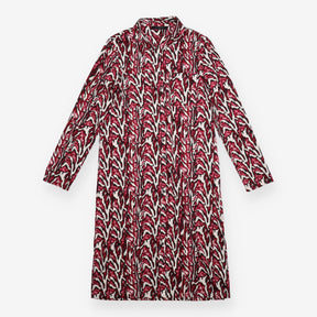 Shirt Dress Anya Wing Print Midi Burgundy