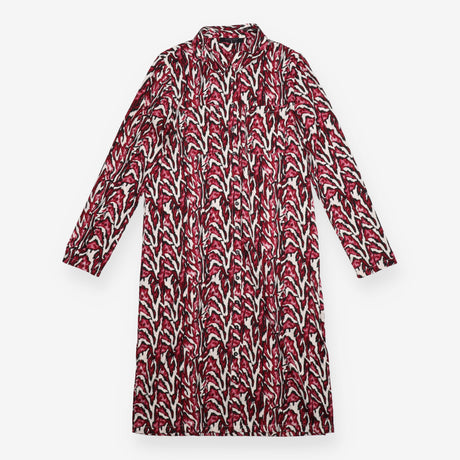 Shirt Dress Anya Wing Print Midi Burgundy