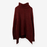 Chunky Chenille Roll Neck Jumper Rust
