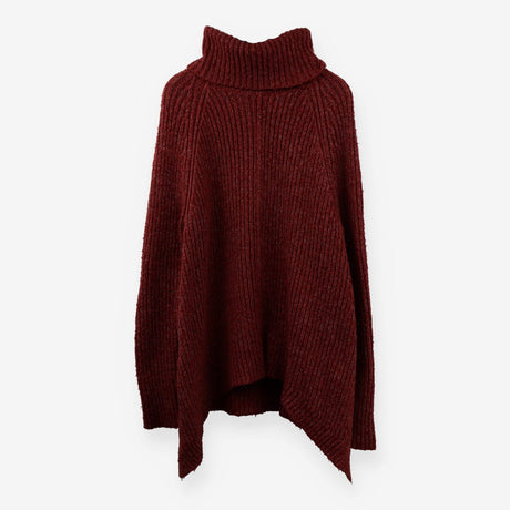 Chunky Chenille Roll Neck Jumper Rust