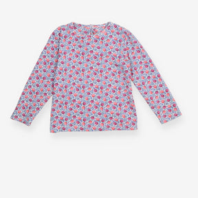 Tee LS pink purple apples