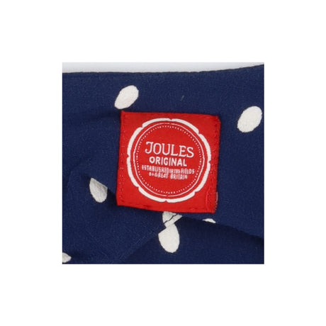 Blue & Cream Polka Dot Short Sleeve Dress with Poc
