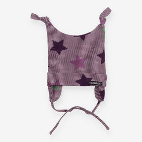 Purple star knot hat