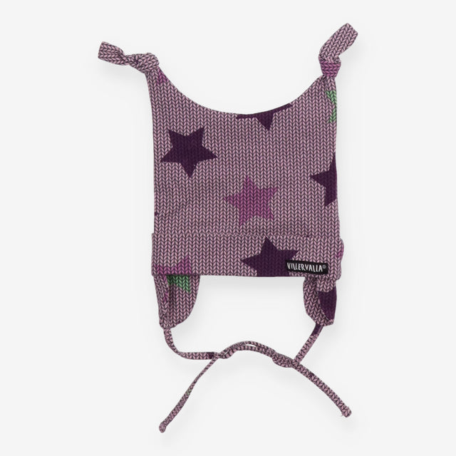 Purple star knot hat