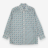 millie manu Shirt Formal Blue abstract print