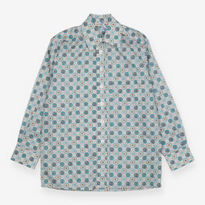 millie manu Shirt Formal Blue abstract print