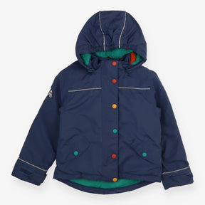 Coat blue green star fleece inner