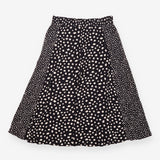 Maxi Skirt Black White Polka Dot Smocked Waist
