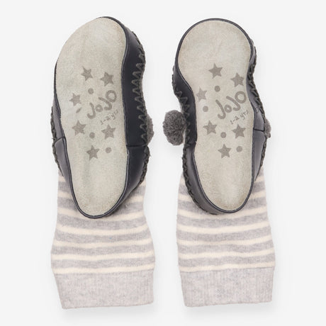 Slippers Grey Stripe Koala Moccasins