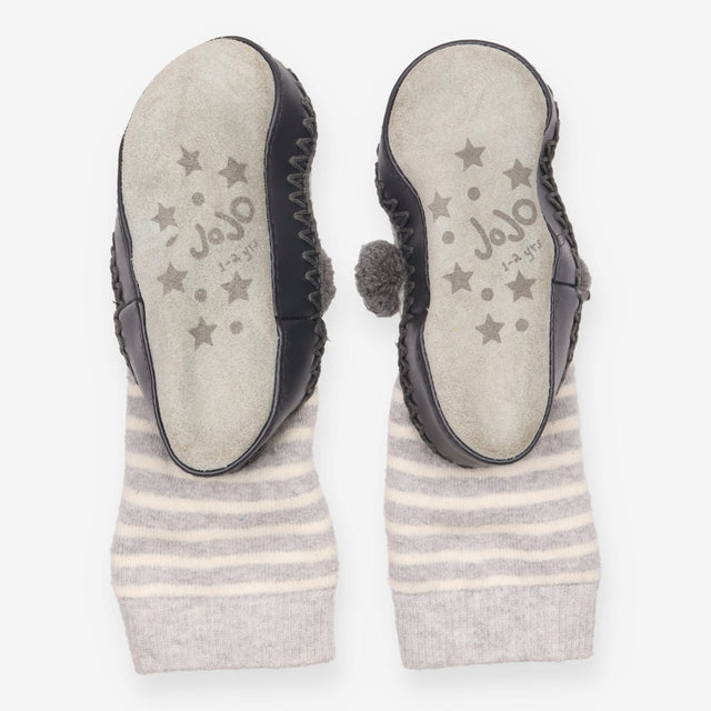 Slippers Grey Stripe Koala Moccasins
