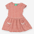 Dress Red Striped with Pockets