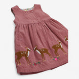 Dress Cord Dusky Pink with Buttons & Deer