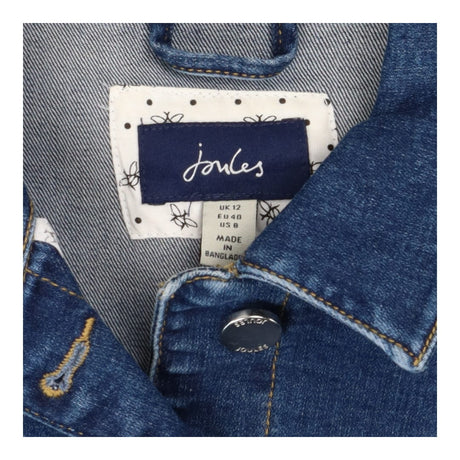 Blue Stretch Denim Jacket Bee Embroidered Sleeve B