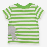 Green stripe elephant splash t-shirt