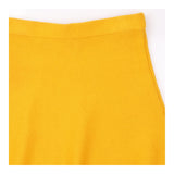 A-Line Skirt Mustard Yellow Flared Knee Length