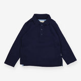 Polo shirt LS navy blue