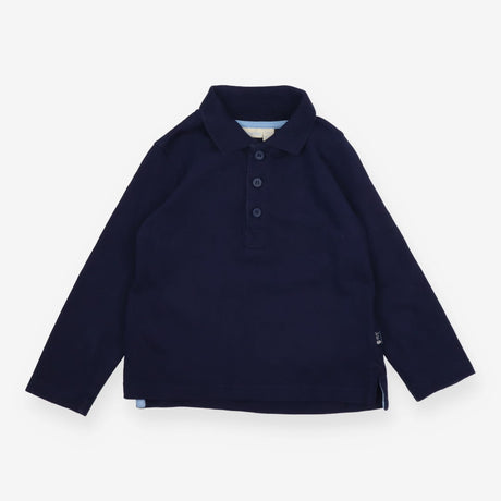 Polo shirt LS navy blue