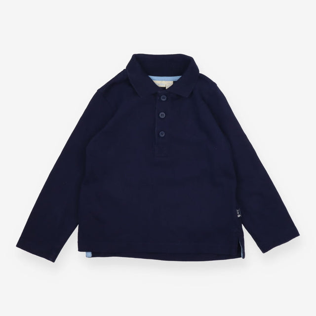 Polo shirt LS navy blue