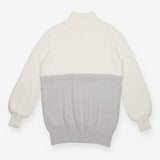 Maternity and Nursing Knit Jumper Cream Grey Colou