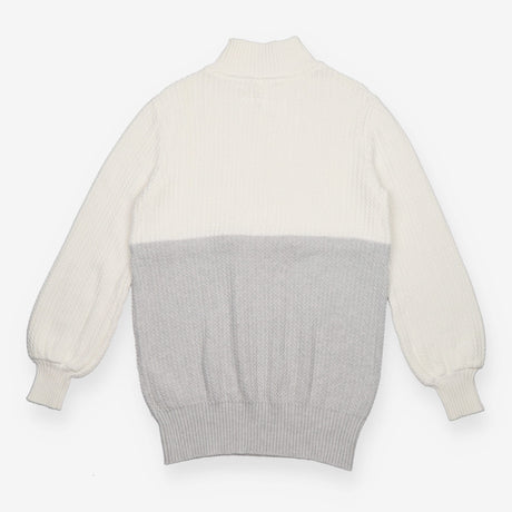 Maternity and Nursing Knit Jumper Cream Grey Colou