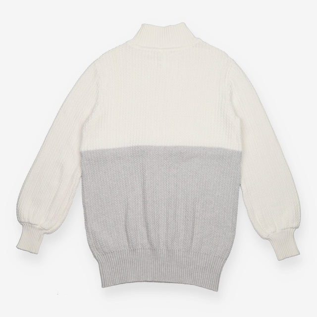 Maternity and Nursing Knit Jumper Cream Grey Colou