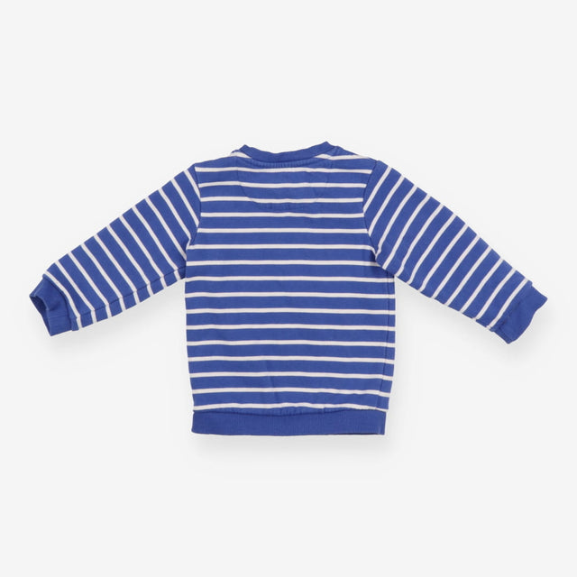 Sweater Jersey Blue Striped Dinosaur 