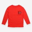T-shirt long sleeved red spiderman