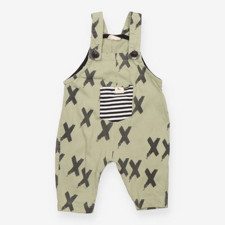 Dungarees Green with Black X