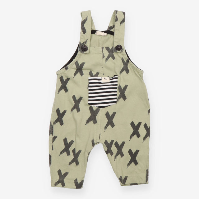 Dungarees Green with Black X
