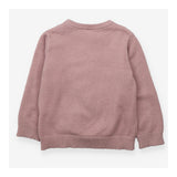 Knit Sweater Pink Engrained Grey with Golden Crown