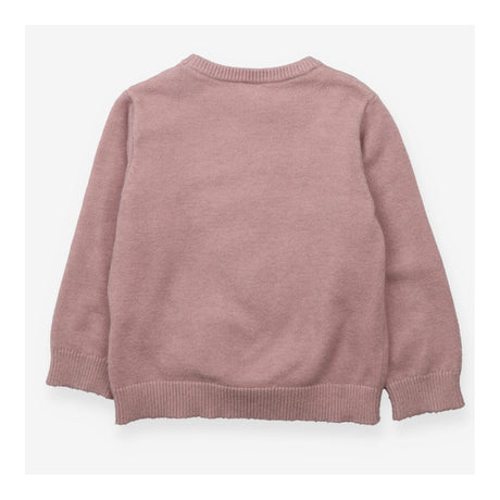 Knit Sweater Pink Engrained Grey with Golden Crown