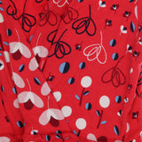Red Floral Print Dress