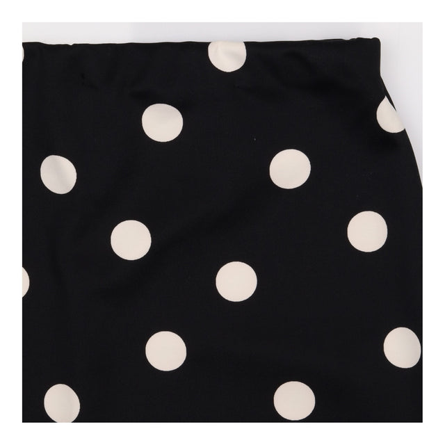 Skirt Black Cream Polka Dot Knee Length Classic