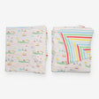 Cuddle-Up Jersey Rainbow Striped Cot Bed Duvet Set