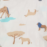 Shirt white animals print